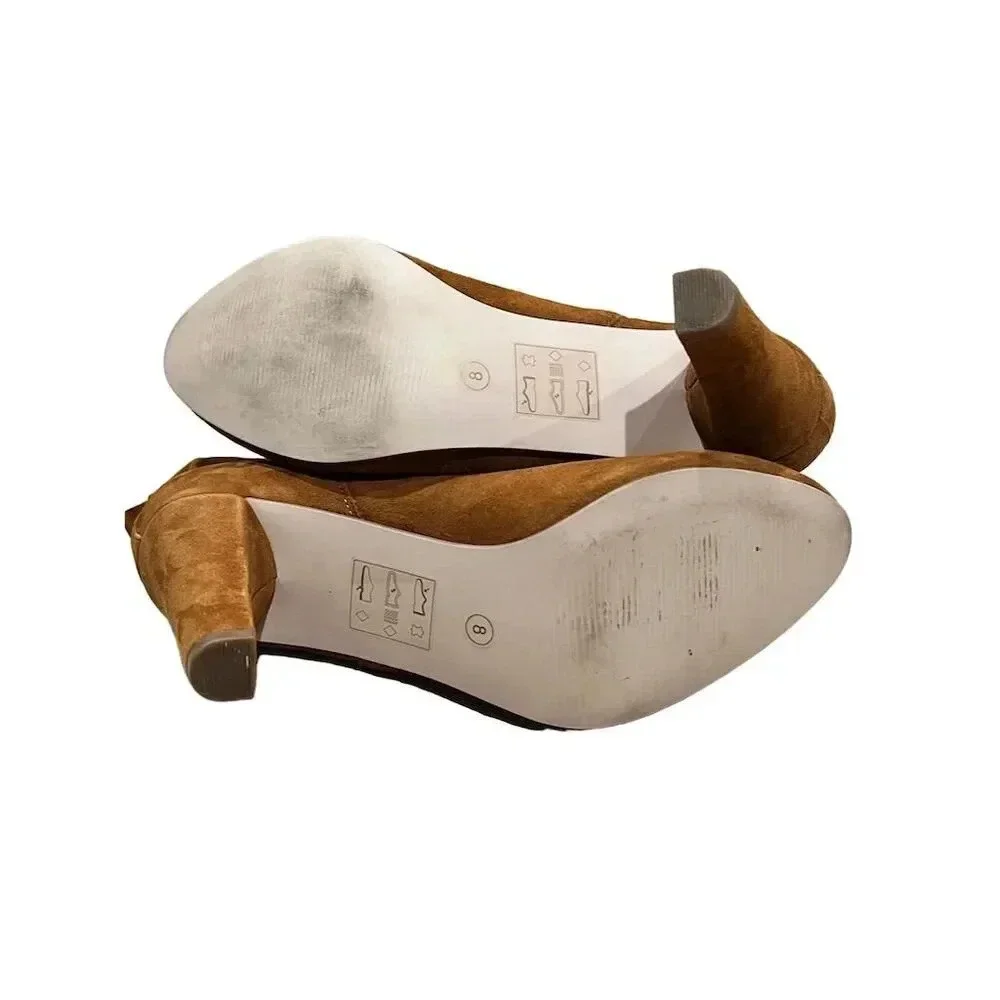 Sole Society Women's Laurel Ankle Booties Brown Suede‎ Size 8